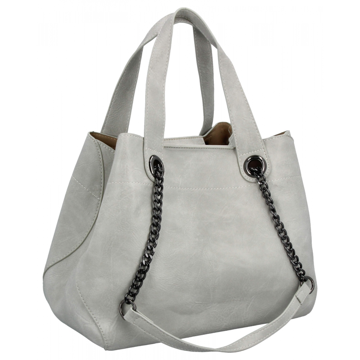Torebka Damska Shopper Bag z Listonoszką 2w1 firmy Herisson 1852A902 Jasno Szara