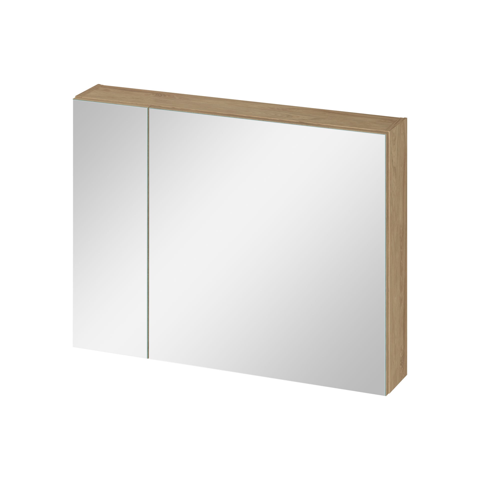 Szafka łazienkowa wisząca z lustrem Cersanit Ovida 80 cm dąb hikora S1058-016 -Dsm