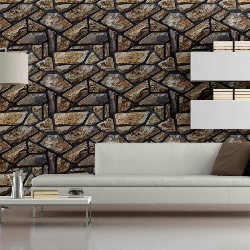Naklejka z efektem tapety – Kamienie Komorów – 60x60 cm