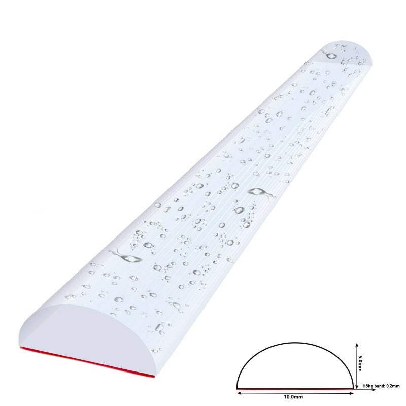 Samoprzylepny próg antybryzgowy akrylowy do kabiny i wanny 10x5 mm 110 cm transparentny