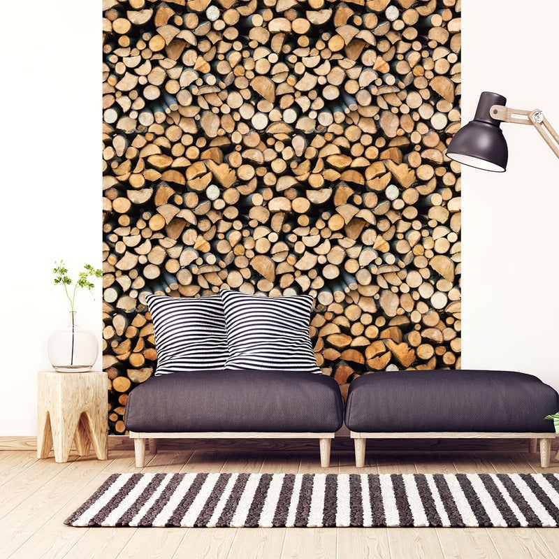 Naklejka z efektem tapety - ARIZONA WOOD LOGS - 30x30cm