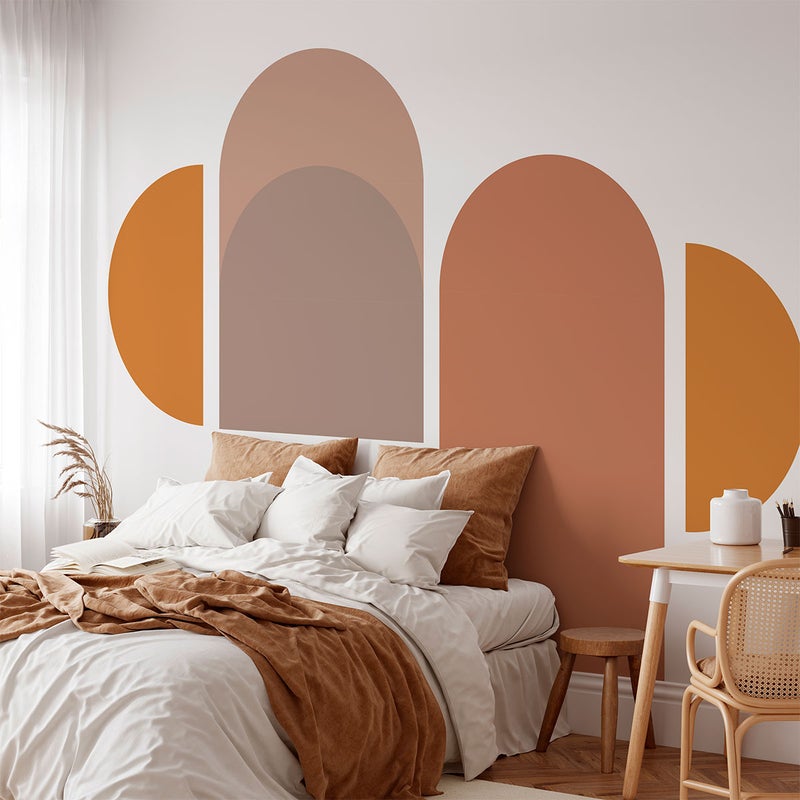 Tapeta włókninowa z wklejką i dużymi muralami - AFRYKAŃSKIE ŁUKI - 250x120cm
