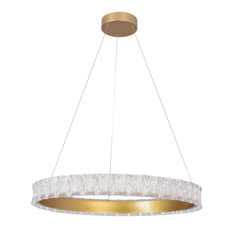 Lampa wisząca Mirra LED 5600 lm 48W barwa neutralna złota Goldlux