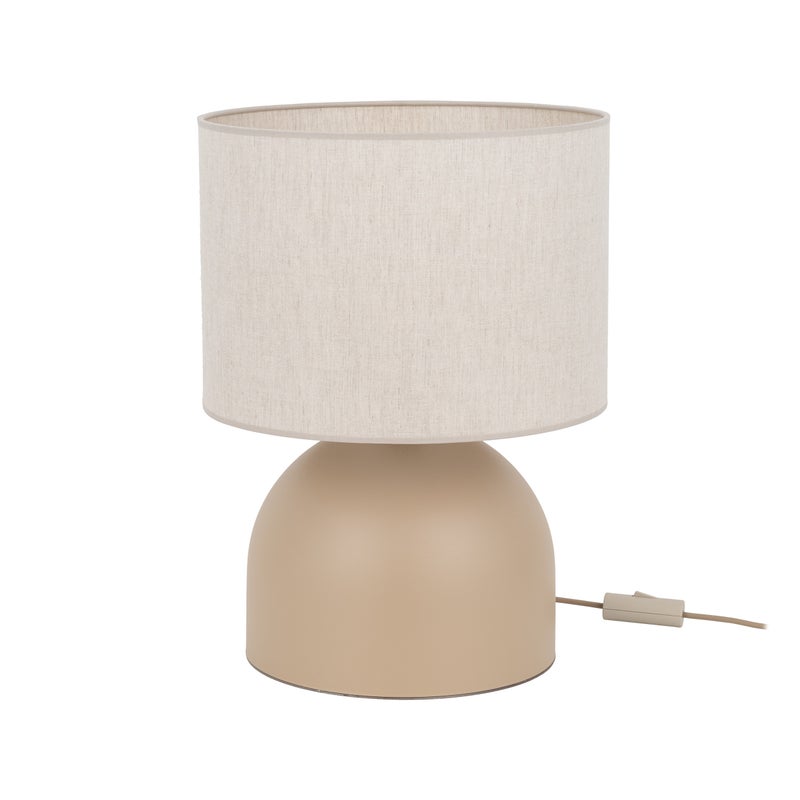 Beżowa Lampa Stołowa Tk Lighting Tami Sabia Nocna 1Xe27