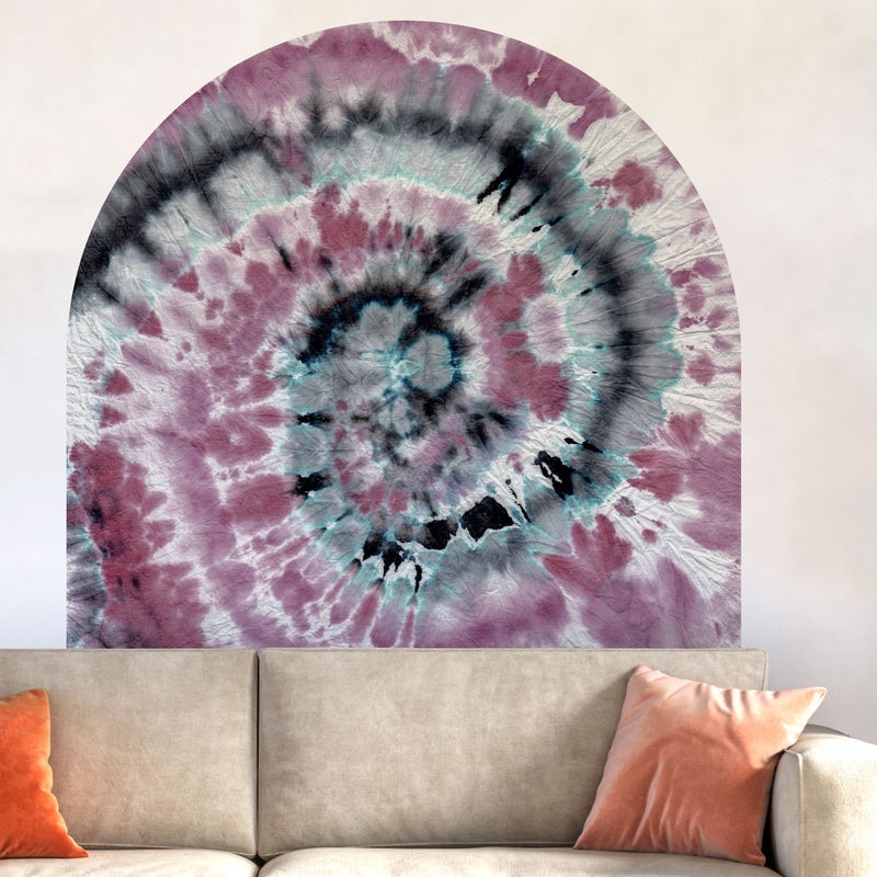 Tapeta włókninowa z wklejonymi, dużymi muralami - ABSTRACT DYE ARCH - 120x120 cm