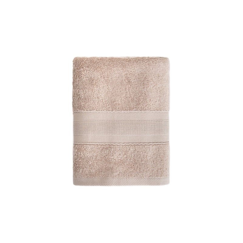 Ręcznik BAMBOO beżowy z domieszką bambusa 50x90 cm HOMLA