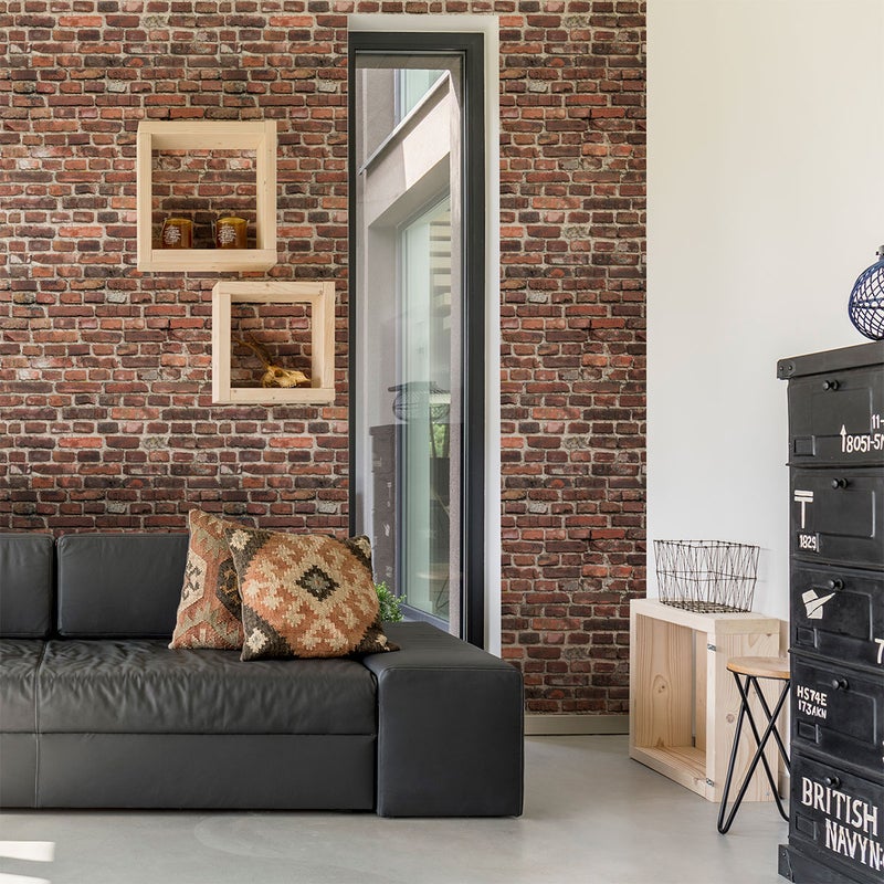 Naklejka z efektem tapety - SHEFFIELD'S BRICKS - 50x50cm