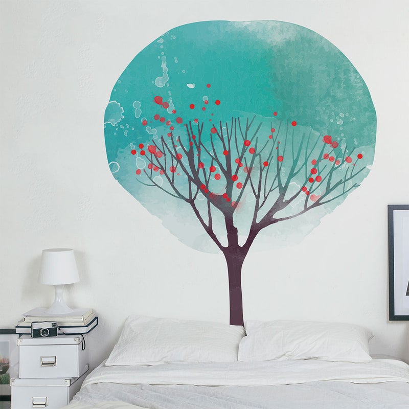 Tapeta włókninowa z dużymi muralami na kleju - ABSTRAKCYJNE DRZEWO - 95x90 cm