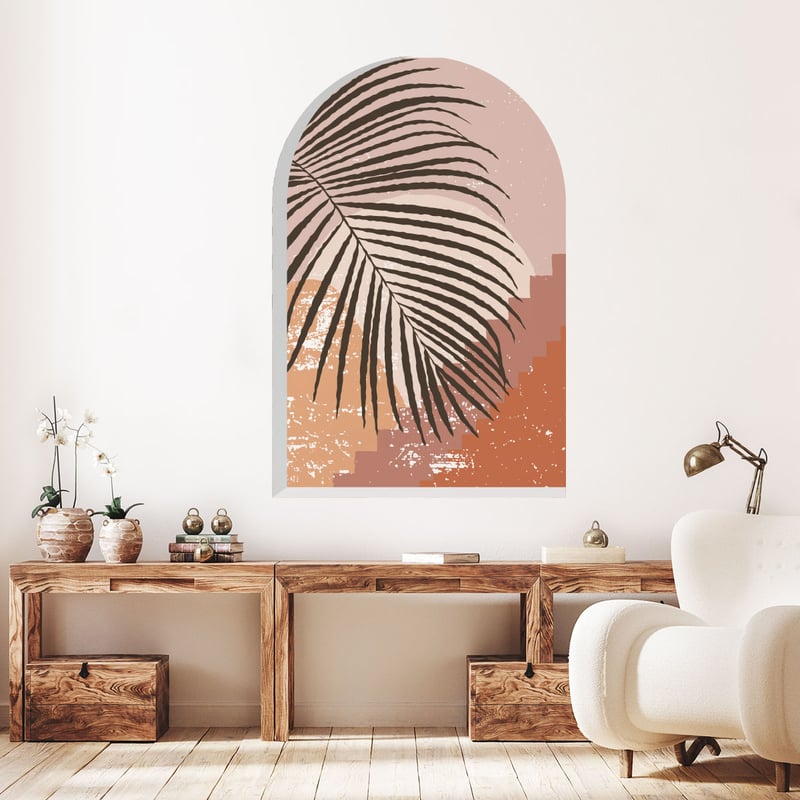 Tapeta z włókniny z dużymi muralami - ŁUK Z LIŚCI PALMOWYCH W MAROKU - 135x90 cm