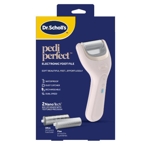 Dr. Scholl’s Pedi Perfect NanoTech Elektroniczny pilnik do stóp z 2 głowicami, 1 szt.