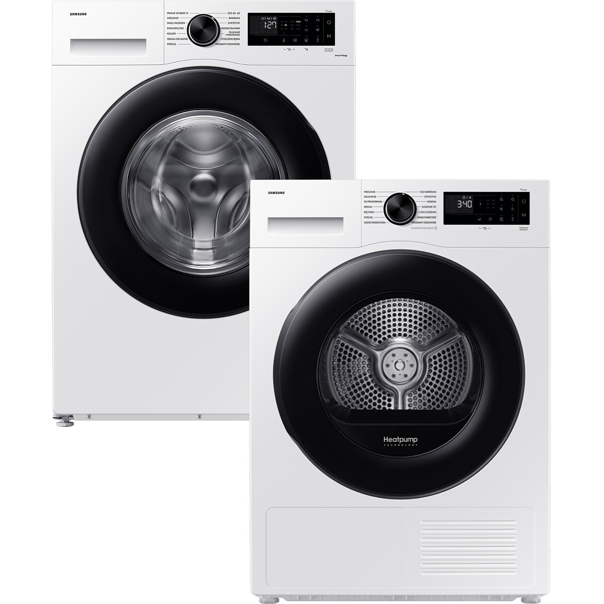 Zestaw AGD Samsung Pralka WW90CGC04DAE 9kg + Suszarka DV90DG52A0AEEO 9kg