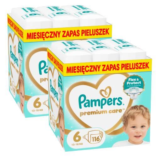 Zestaw Pampers Premium Care 6 Pieluchy dla dzieci, 2 x 116 szt.