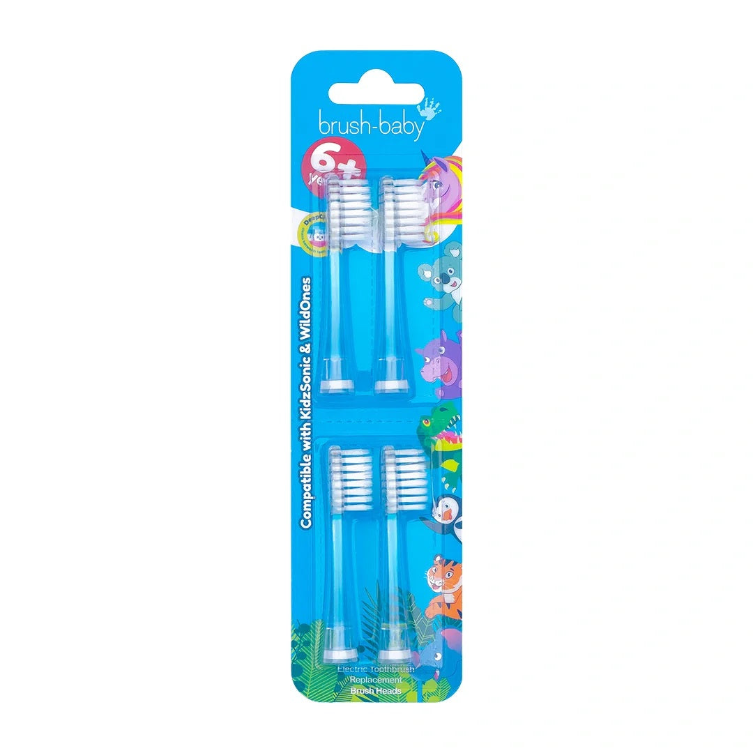 Brush-Baby KidzSonic & WildOnes końcówki do szczoteczki sonicznej 6+ 4szt.