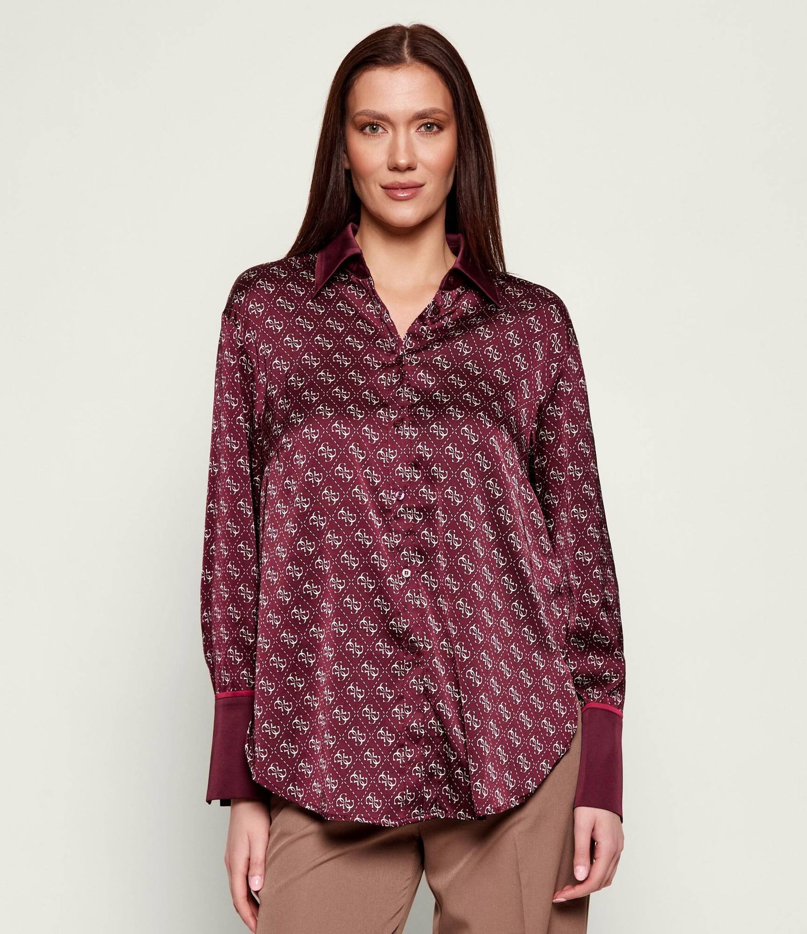 GUESS Satynowa Koszula ALEXANDRA Regular Fit