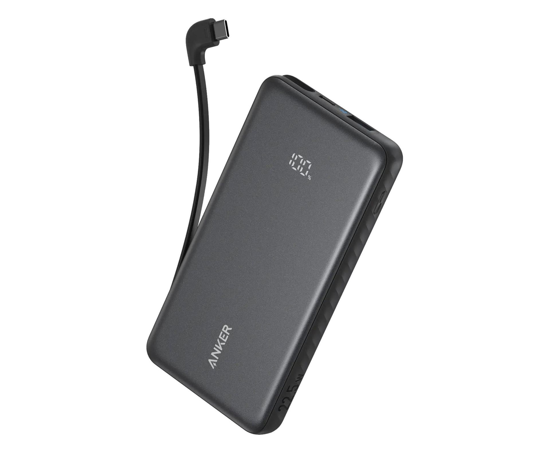 Anker Zolo Power Bank 10000mAh 22.5W Built-In USB-C Cable Black