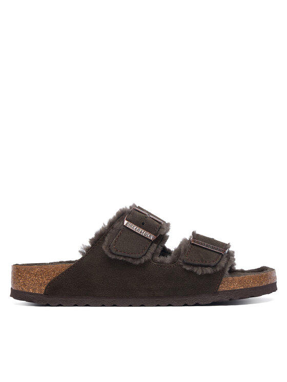 Birkenstock Klapki Arizona Shearling 1020528 Brązowy