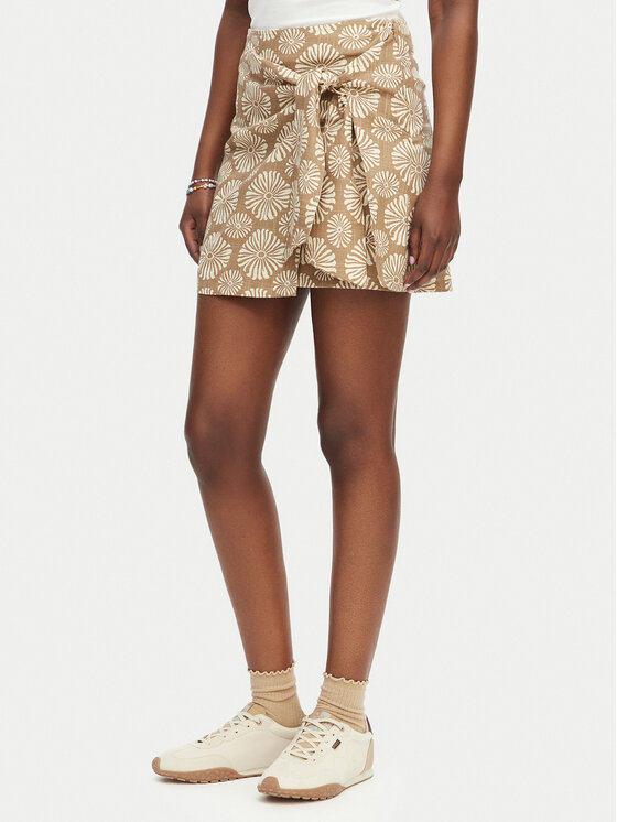 Roxy Spódnica mini Summer Cocktail ERJWK03176 Beżowy Regular Fit