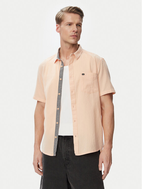 Quiksilver Koszula Time Box EQYWT04622 Pomarańczowy Regular Fit