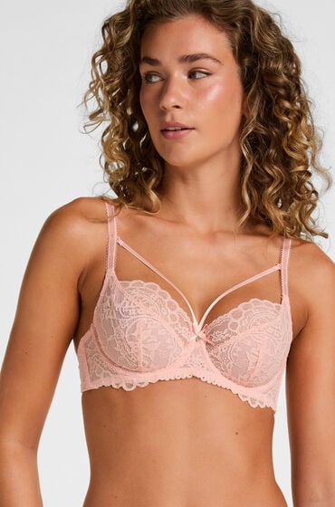 Hunkemöller Nieusztywniony biustonosz z fiszbinami Isadora Różowy