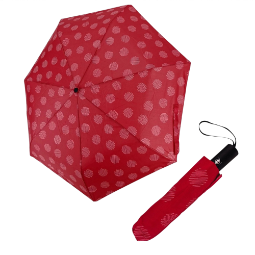 Parasol Damski Automatyczny Składany Czerwony Doppler Mały Do Torebki