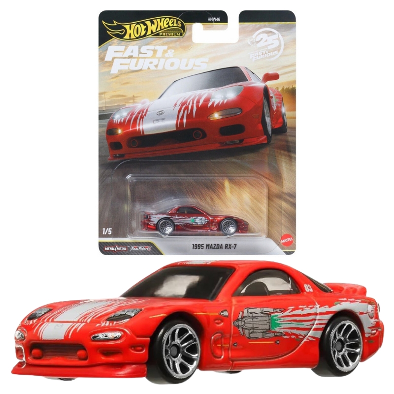 Hot Wheels Premium Fast&Furious Autko Kolekcjonerskie 1995 Mazda RX-7 JHW71