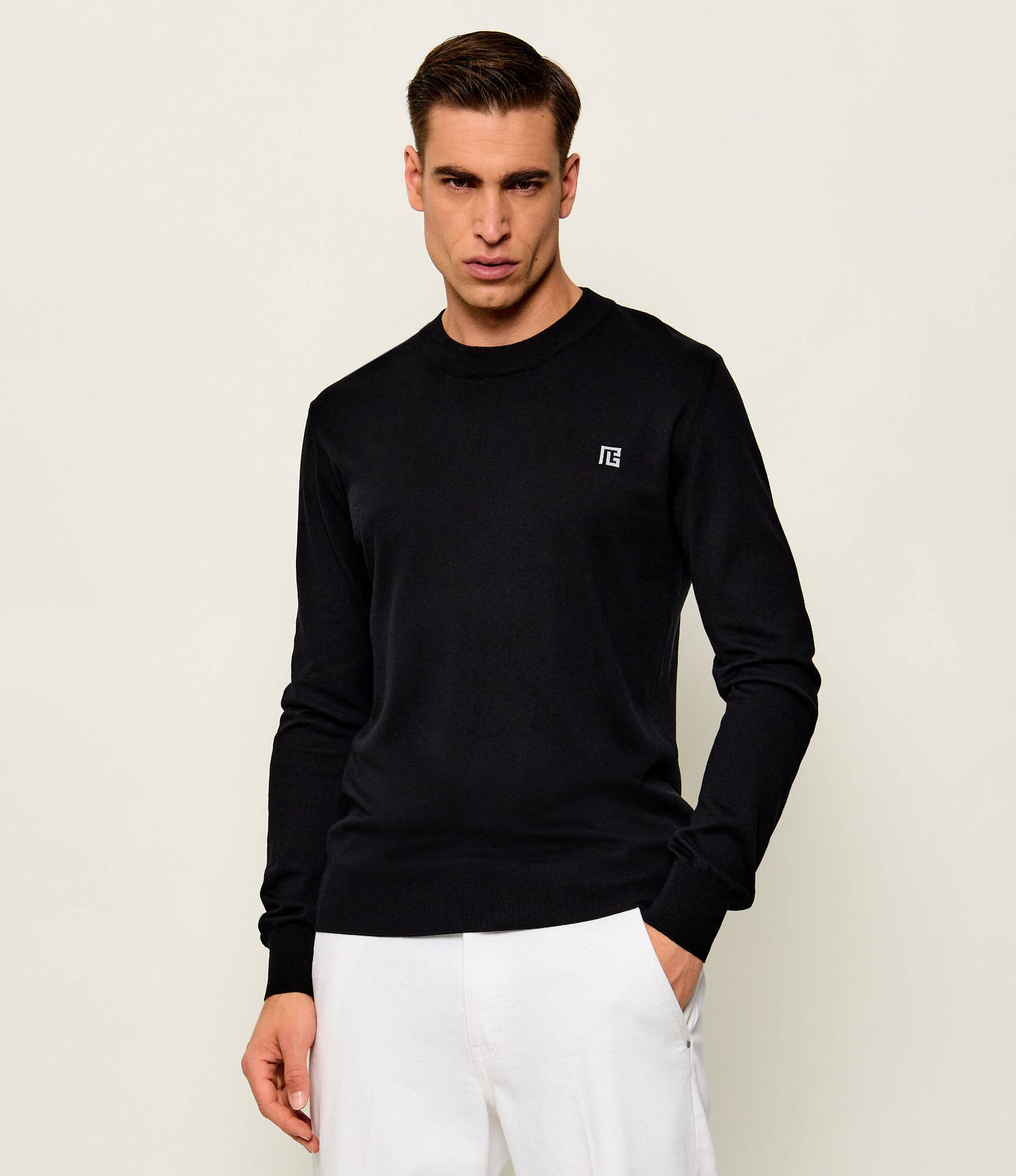 Balmain Jedwabny sweter Regular Fit