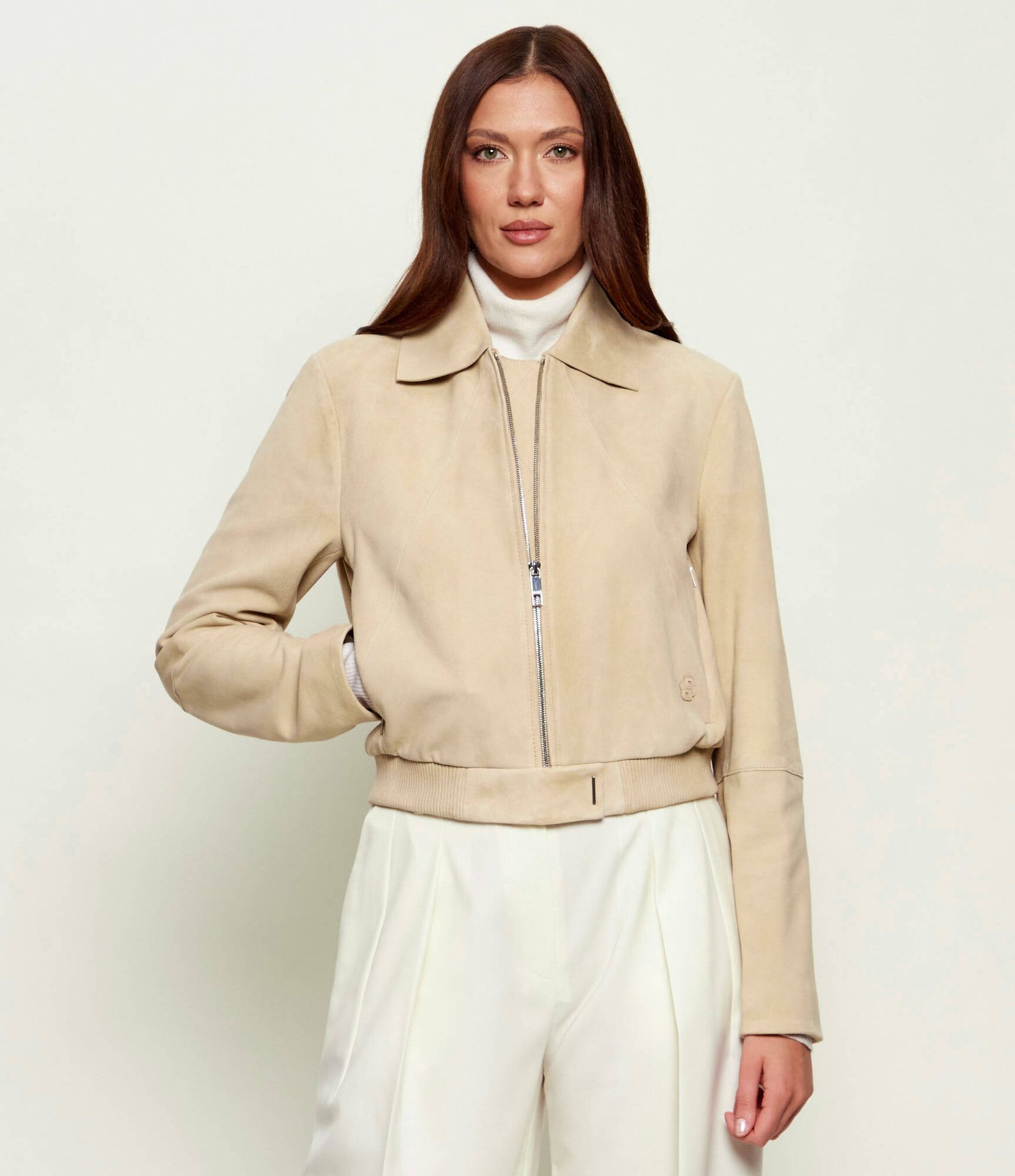 BOSS BLACK Kurtka bomber Salene Regular Fit zamsz
