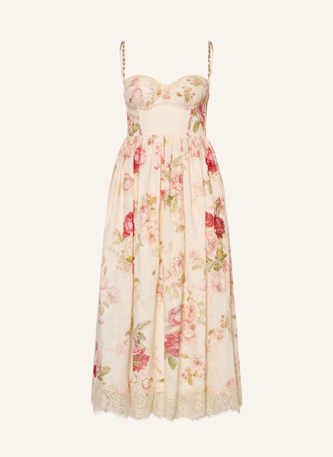 Zimmermann Sukienka Lniana Roselight rosa