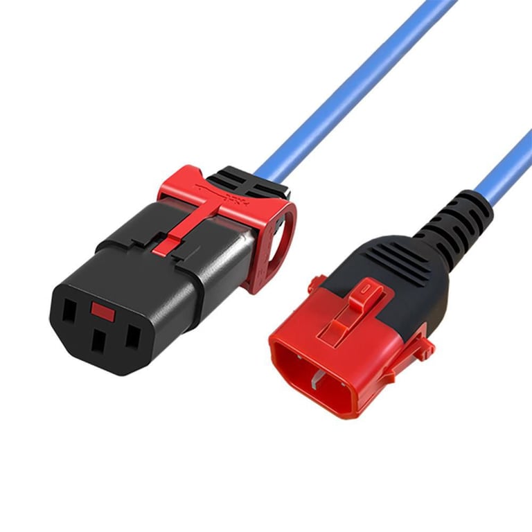 Microconnect MC-DUALC13C14S-1.5B kabel zasilające Niebieski 1,5 m C13 panel C14 panel