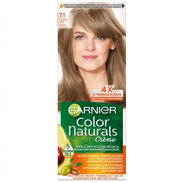Color Naturals odżywcza farba do włosów 7.1 Popielaty Naturalny Blond