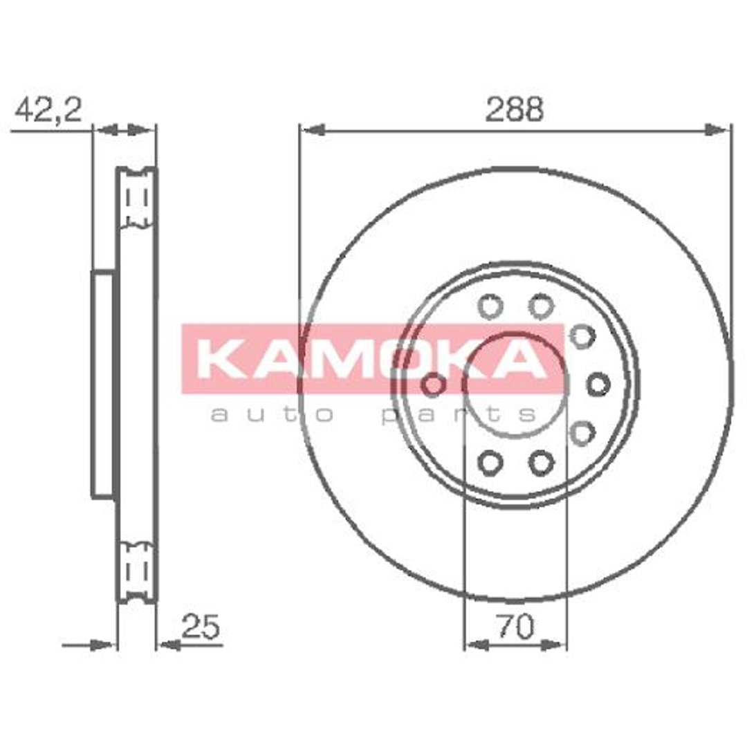 KAMOKA Tarcza hamulcowa 1031620