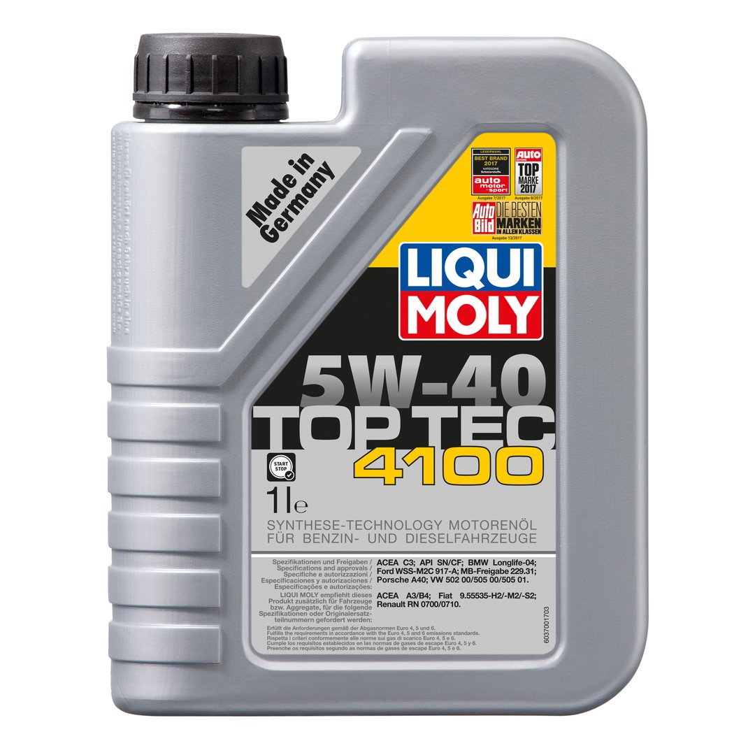 Olej silnikowy LIQUI MOLY MOLY TOP TEC 4100, 5W40, 1L