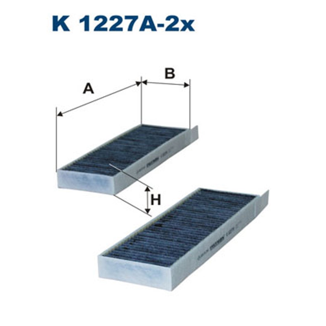Filtron Filtr, wentylacja przestrzeni pasażerskiej K 1227A-2x K 1227A-2x
