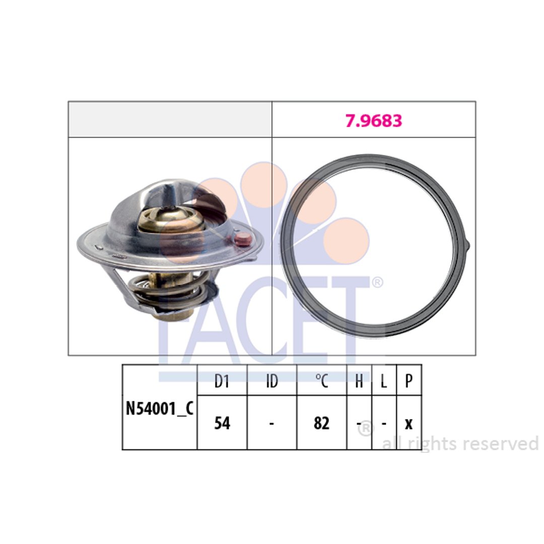 Termostat, płyn chłodzący Facet 7.8727