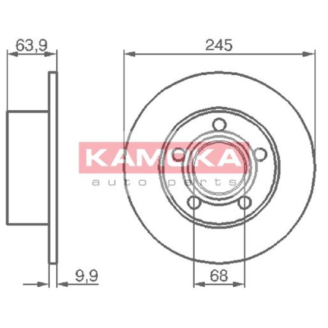 KAMOKA Tarcza hamulcowa 103642