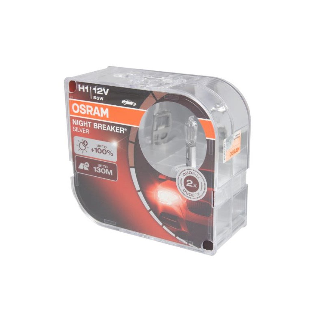 OSRAM Żarówki H1 Night Braker SILVER +100% DUOBOX