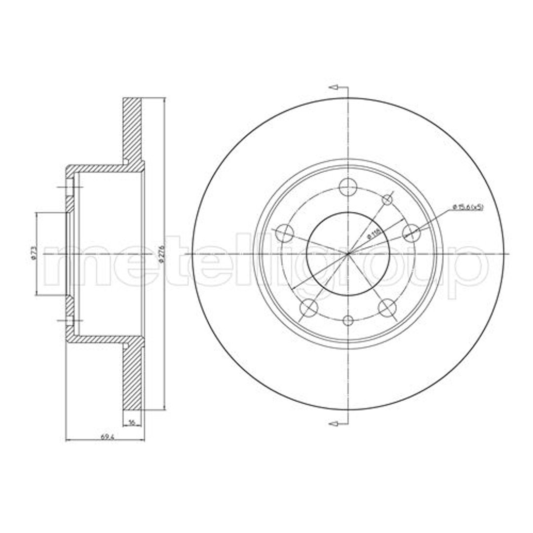 METELLI Tarcza hamulcowa 23-0572