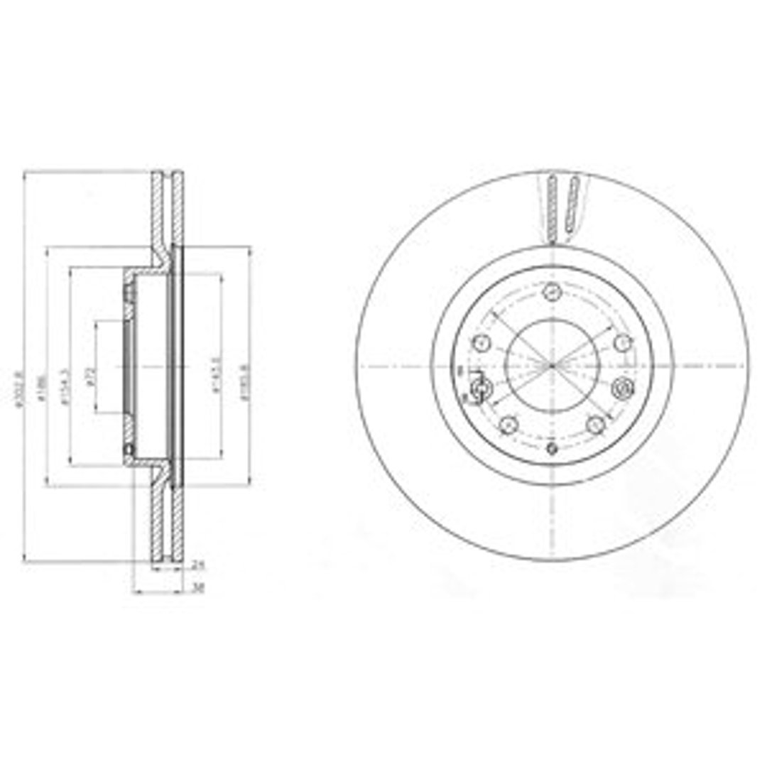 Tarcza hamulcowa DELPHI BG4316