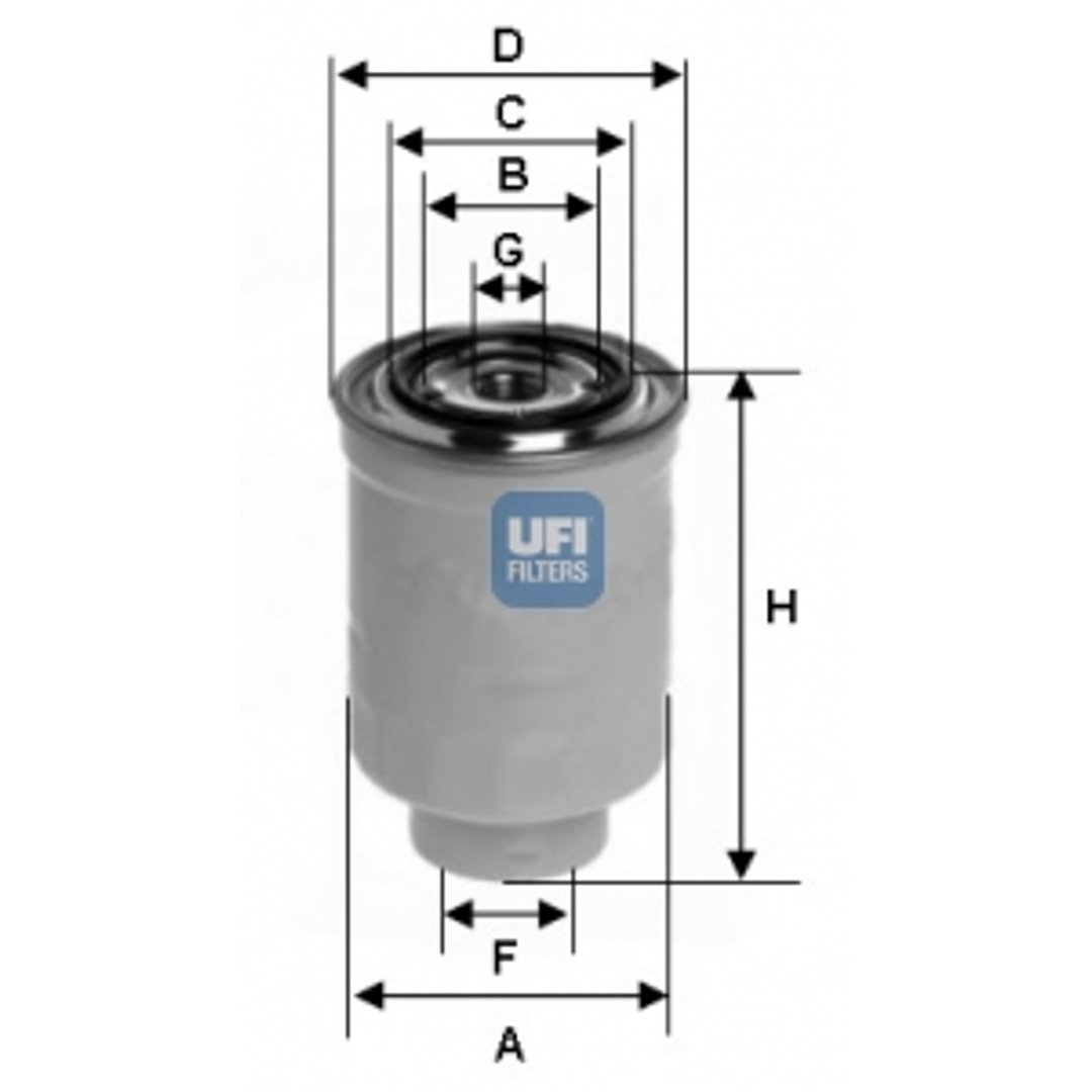 Filtr paliwa UFI Filtry 24.452.00
