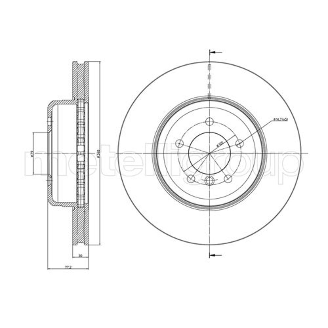 METELLI Tarcza hamulcowa 23-0853C