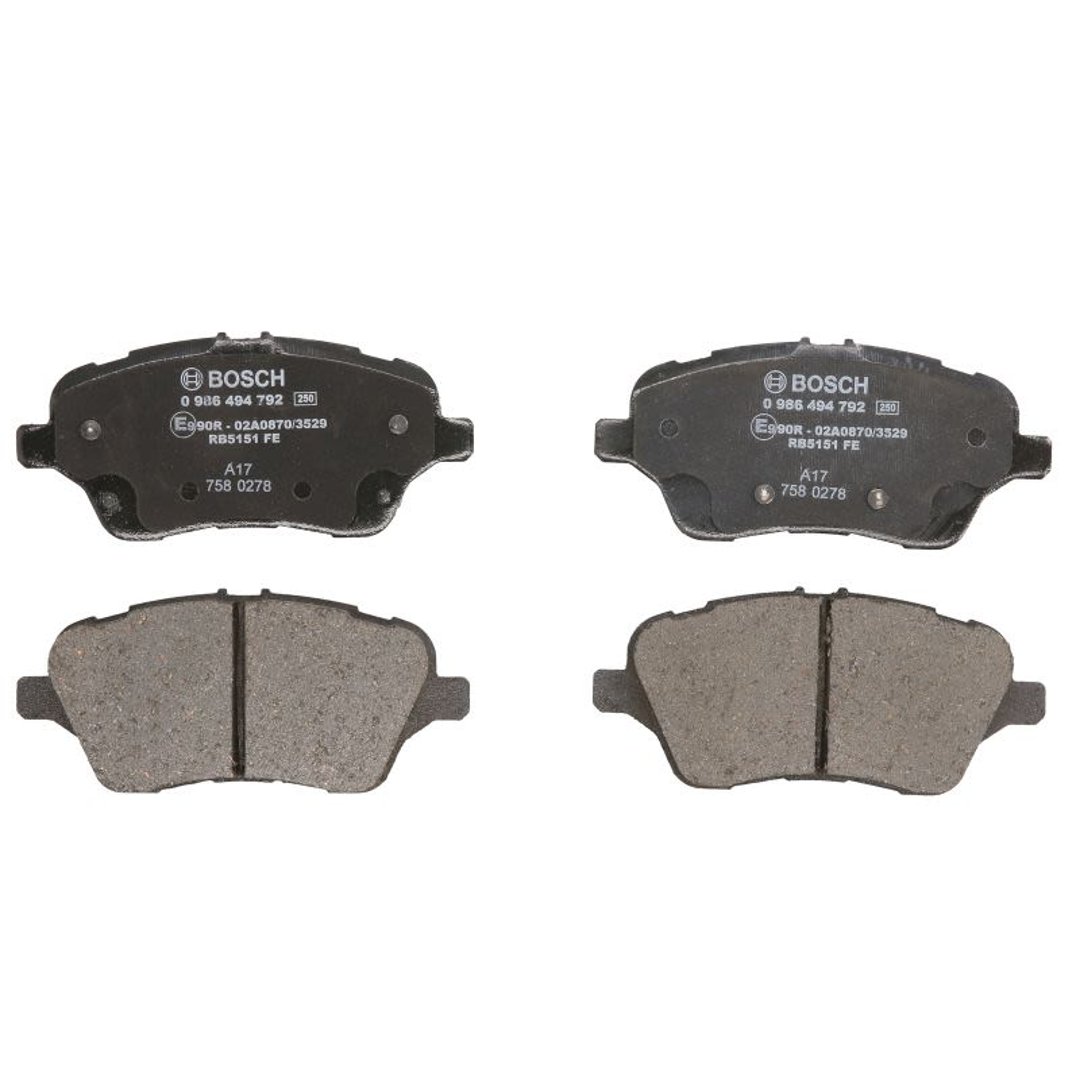 Bosch Zestaw klocków hamulcowych hamulce tarczowe 0 986 494 792