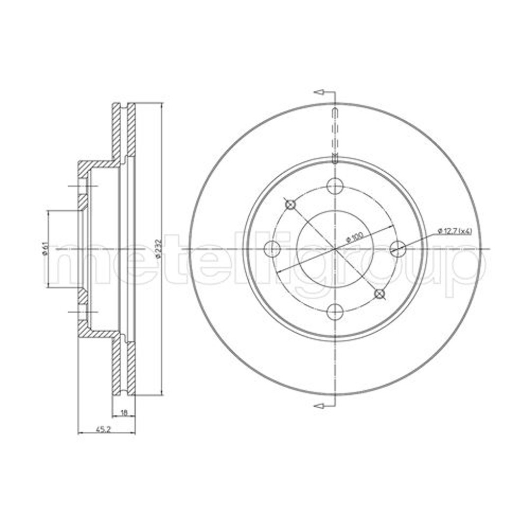METELLI Tarcza hamulcowa 23-0457