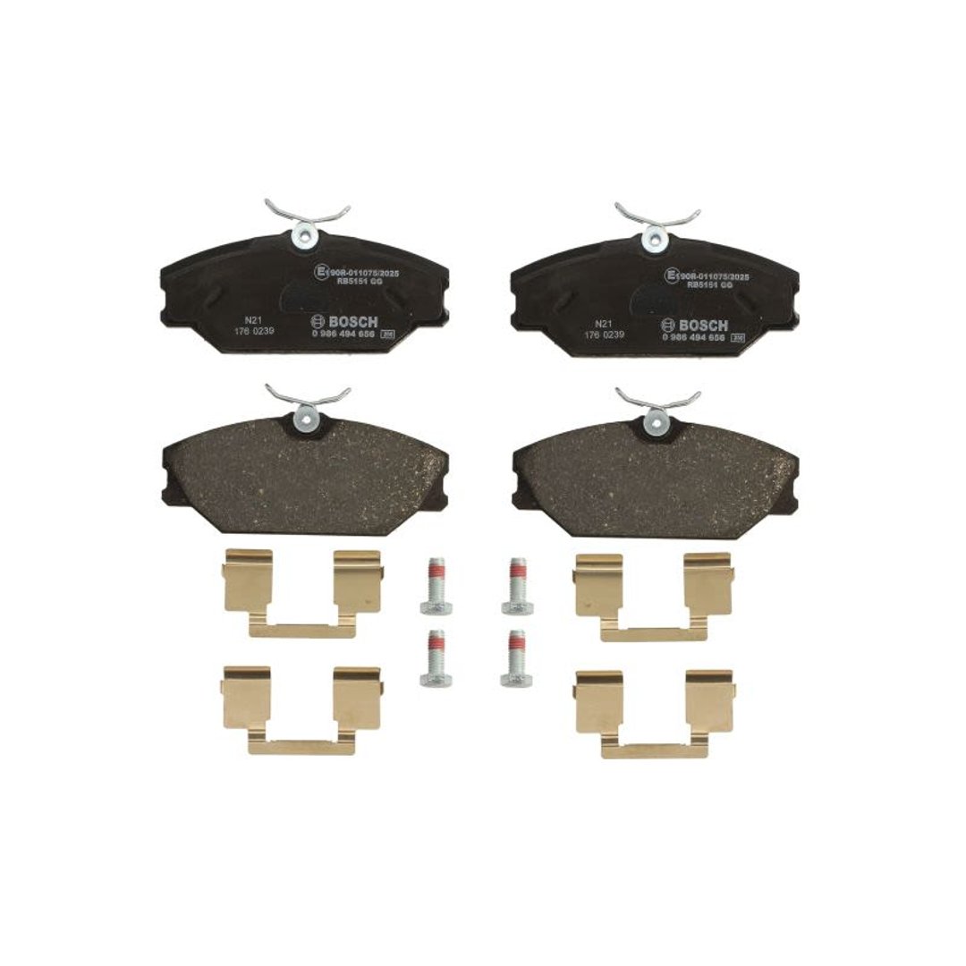 Bosch Zestaw klocków hamulcowych, hamulce tarczowe 0 986 494 656