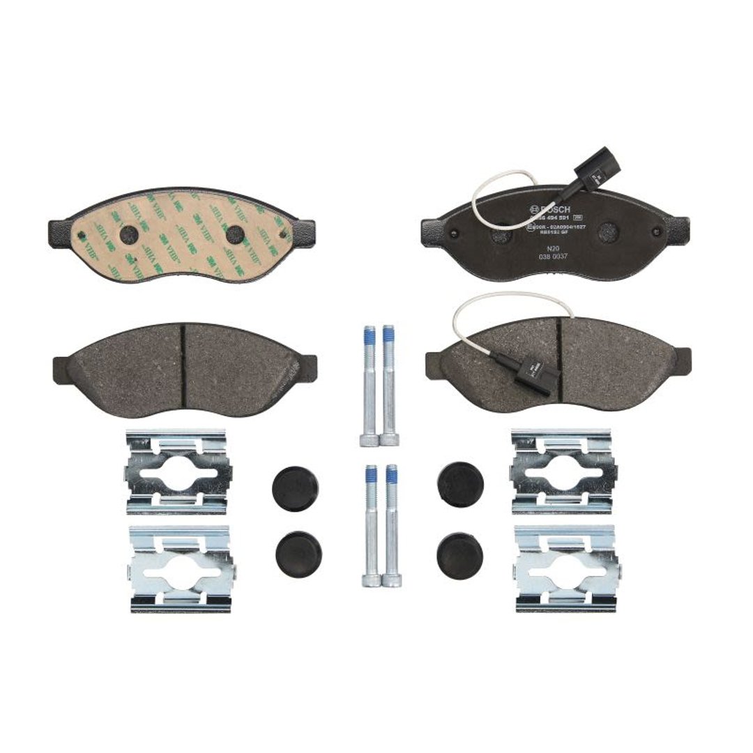 Bosch Zestaw klocków hamulcowych, hamulce tarczowe 0 986 494 591