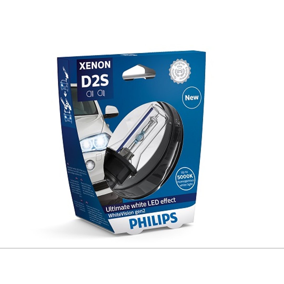 Philips WhiteVision D2S Gen2 85122WHV2S1 lampa ksenonowa, w pojedynczym opakowaniu typu blister 85122WHV2S1