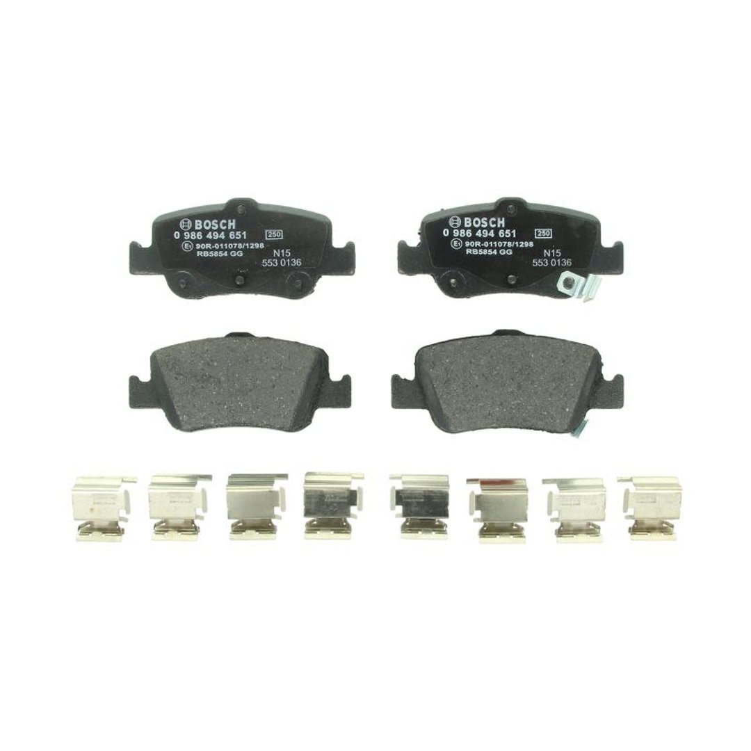Bosch Zestaw klocków hamulcowych, hamulce tarczowe 0 986 494 651