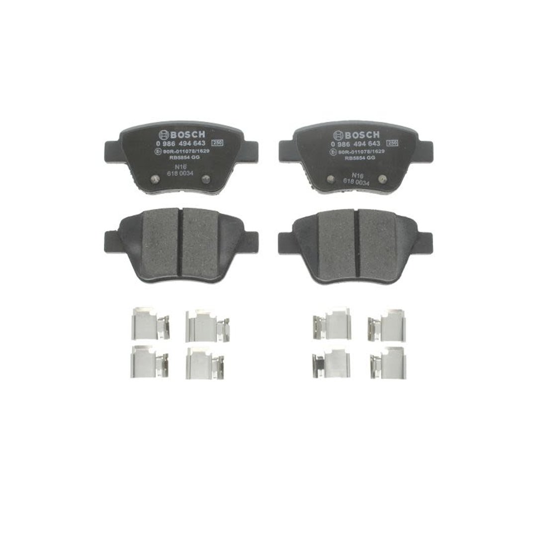 Bosch Zestaw klocków hamulcowych, hamulce tarczowe 0 986 494 643