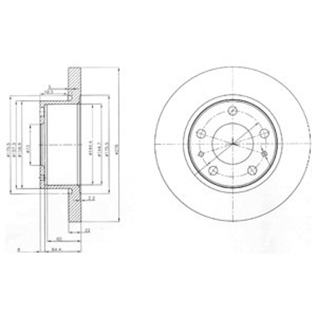 Tarcza hamulcowa DELPHI BG3752