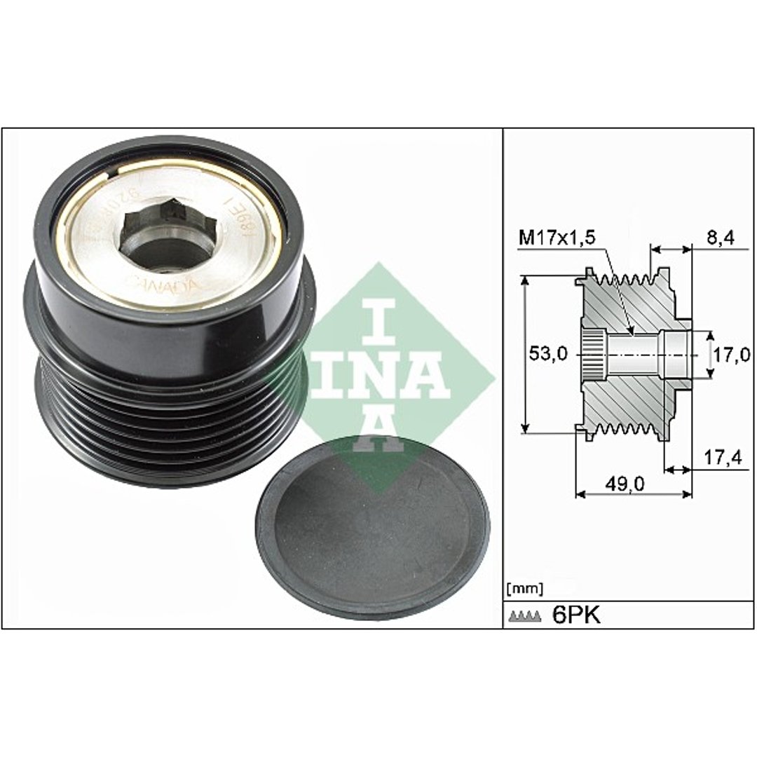 INA Alternator - sprzęgło jednokierunkowe INA 535 0281 10