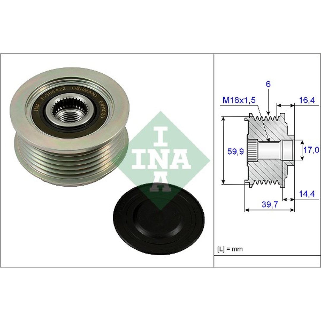 Sprzęgło alternatora INA 535 0241 10
